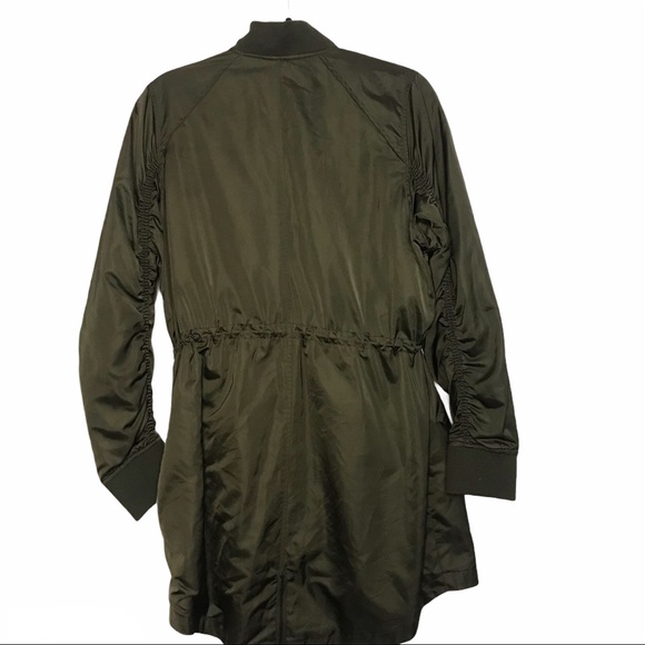 Sam Edelman elongated satin drawstring jacket - Picture 3 of 11